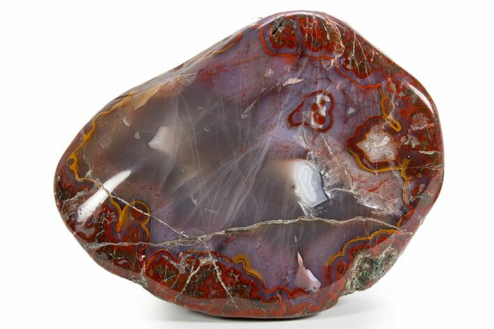 Polished Banded Agate Nodule - Kerrouchen, Morocco #324143